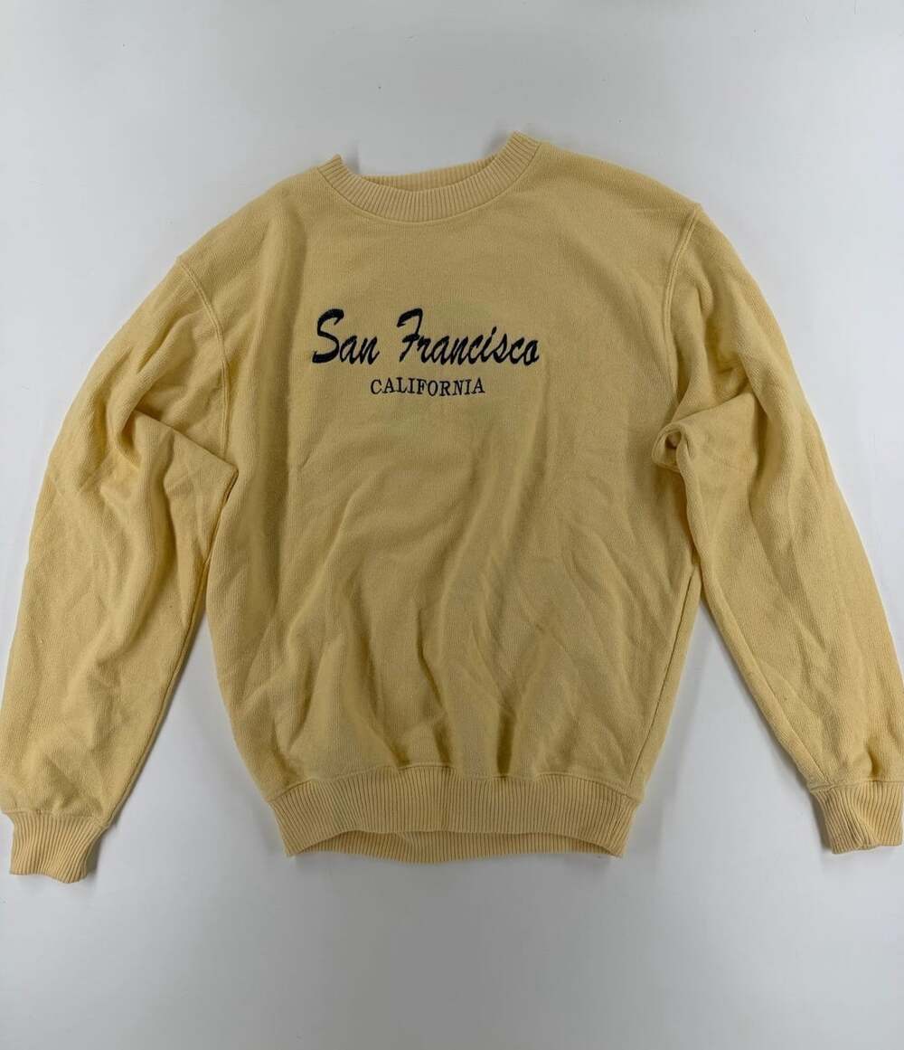 1589 San Francisco California Yellow Crewneck Sweater